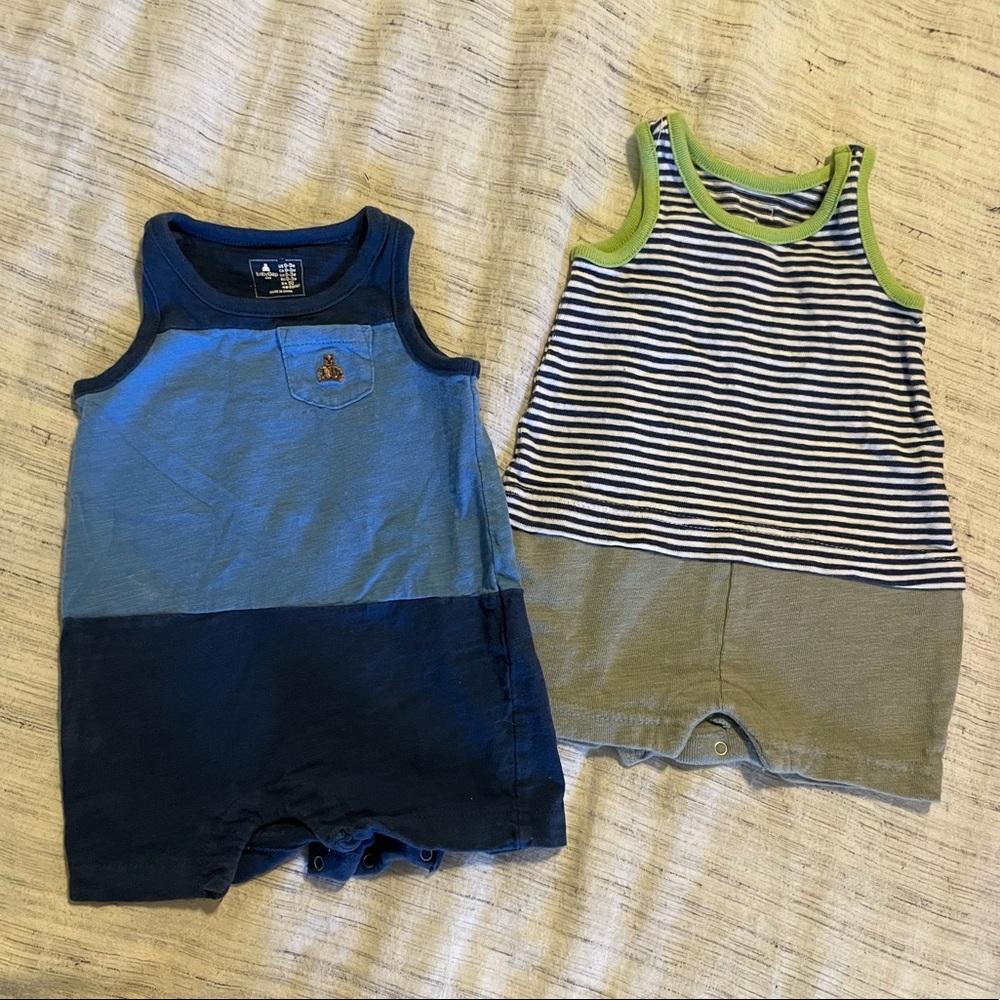 Baby got bundle of two Summer rompers tank top on piece